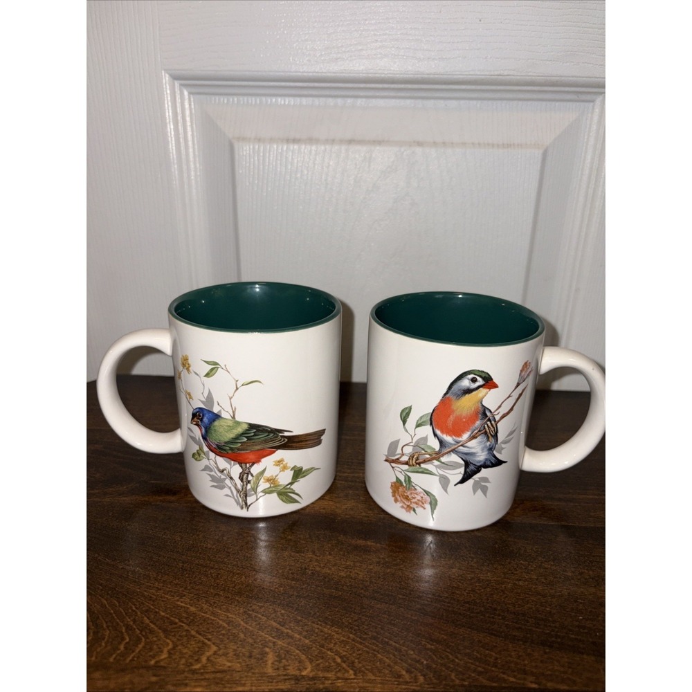 Banana Appeal Vintage Coffee Mug with Bids Set of 2